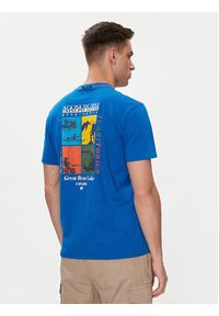 Napapijri T-Shirt S-Gras NP0A4HQN Niebieski Regular Fit. Kolor: niebieski. Materiał: bawełna #4