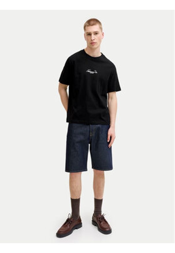 Jack & Jones T-Shirt Cassis 12295050 Czarny Regular Fit. Kolor: czarny. Materiał: bawełna