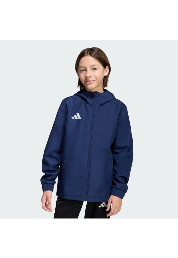 Adidas - Bluza dla dzieci Entrada26 All Weather. Kolor: niebieski, wielokolorowy, biały. Sport: piłka nożna