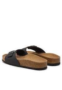 Birkenstock Klapki Madrid Bs 1020060 Czarny. Kolor: czarny. Materiał: skóra