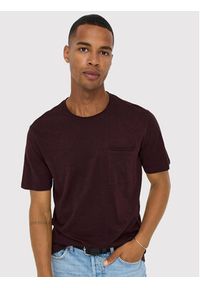 Only & Sons T-Shirt Roy 22022531 Bordowy Regular Fit. Kolor: czerwony. Materiał: bawełna #5