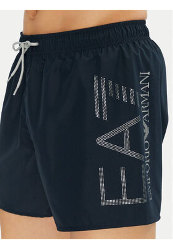 EA7 Emporio Armani Szorty kąpielowe 7M000550 AF14497 MB010 Granatowy Regular Fit. Kolor: niebieski. Materiał: syntetyk