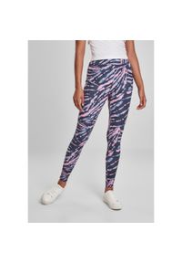Urban Classics - Damskie legginsy Urban Classic flammé. Kolor: różowy, wielokolorowy, czarny #1