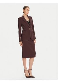 Elisabetta Franchi Marynarka GI-175-56E2 Bordowy Regular Fit. Kolor: czerwony. Materiał: syntetyk #4