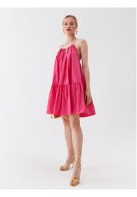 Patrizia Pepe Sukienka letnia 2A2527/A9B9-M450 Różowy Regular Fit. Kolor: różowy. Materiał: bawełna. Sezon: lato #3