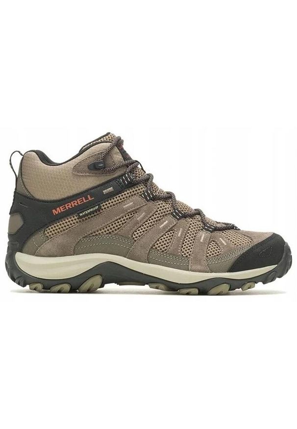 Buty trekkingowe męskie Merrell Alverstone 2 Mid WP. Kolor: brązowy. Sport: turystyka piesza
