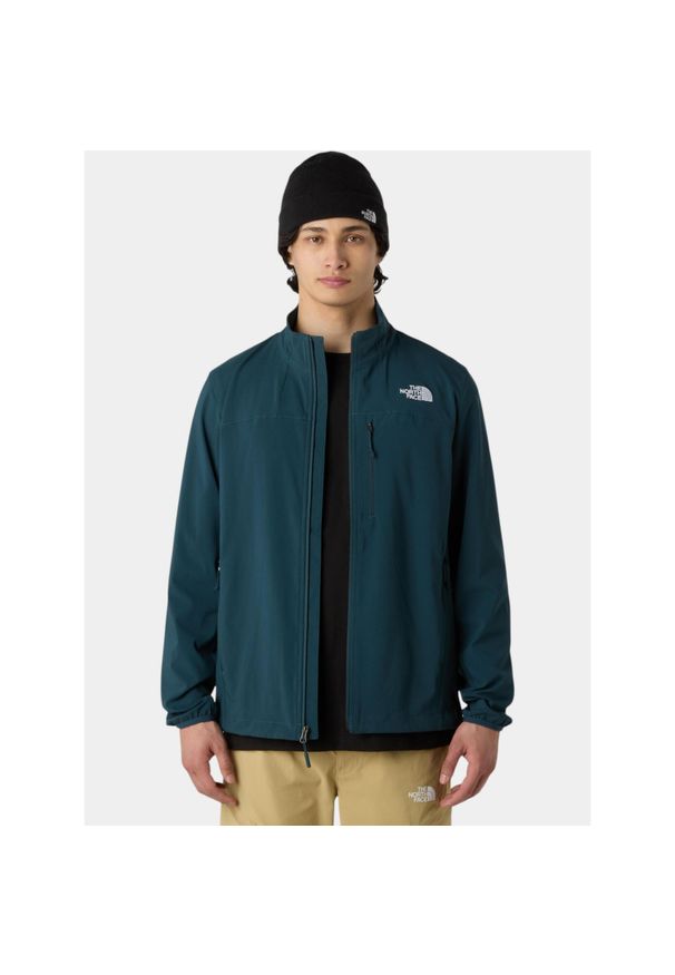 Kurtka Softshell Męska The North Face M Nimble. Kolor: niebieski. Materiał: softshell. Sport: turystyka piesza