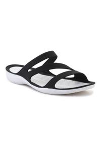 Klapki Crocs Swiftwater Sandal W 203998-066 czarne. Kolor: czarny. Materiał: materiał #1