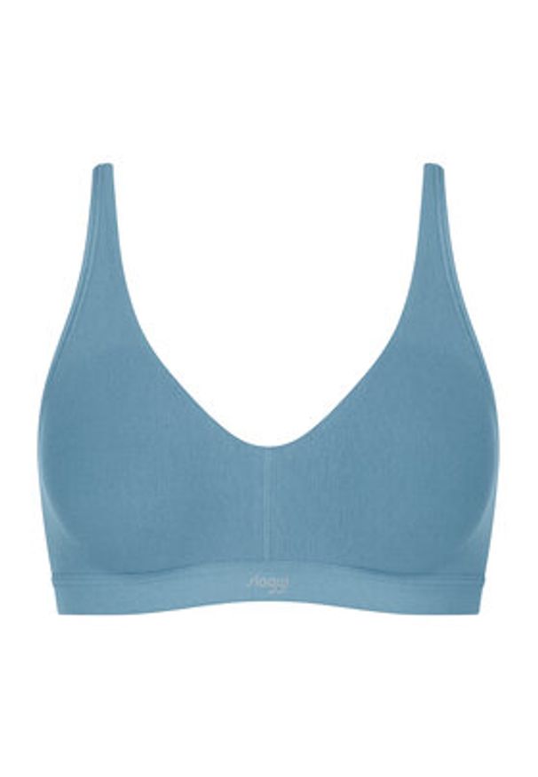 Sloggi Biustonosz bezfiszbinowy Ever Ease 10219673 Niebieski. Kolor: niebieski. Materiał: bawełna