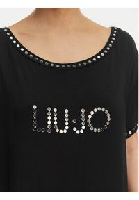 Liu Jo Beachwear Sukienka codzienna VA6031 JS360 Czarny Regular Fit. Okazja: na co dzień. Kolor: czarny. Materiał: wiskoza. Typ sukienki: proste. Styl: casual #4