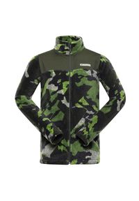 ALPINE PRO - Bluza męska polarowa ciepła Alpine Pro Eflin. Kolor: zielony. Materiał: polar. Sport: wspinaczka, turystyka piesza