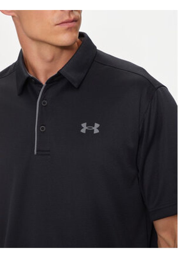 Under Armour Polo UA Tech 1290140 Czarny Loose Fit. Typ kołnierza: polo. Kolor: czarny. Materiał: syntetyk