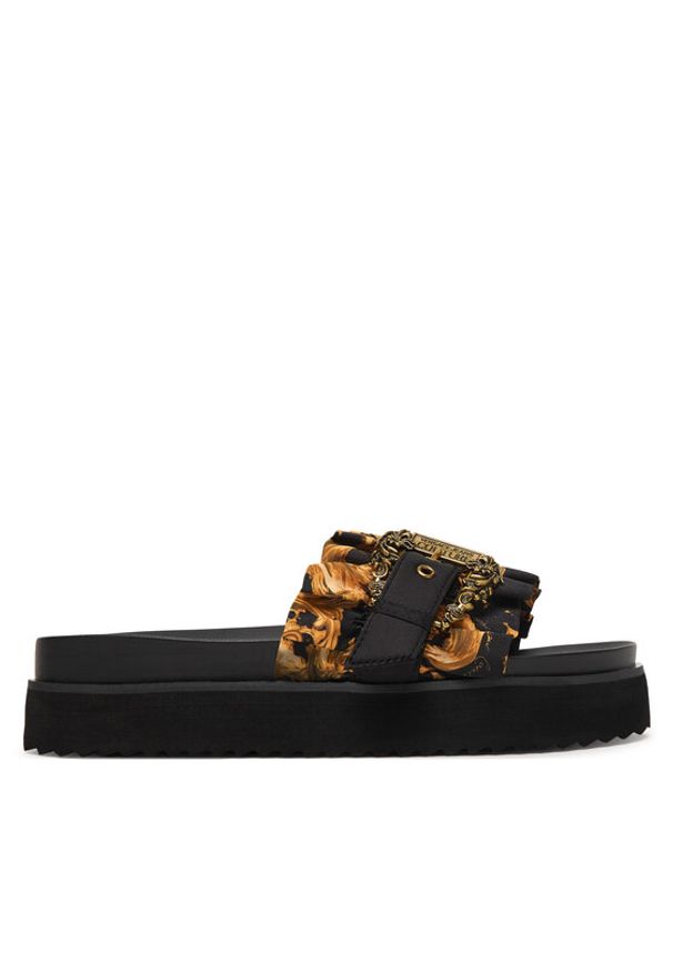 Versace Jeans Couture Klapki 80VA3SM5 ZS175 G89 Czarny. Kolor: czarny. Materiał: materiał