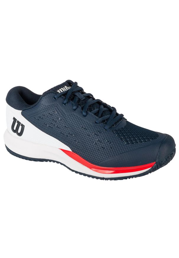 Buty do tenisa Wilson RUSH Pro Ace Clay. Kolor: niebieski. Materiał: tkanina, guma, syntetyk, materiał. Sport: tenis