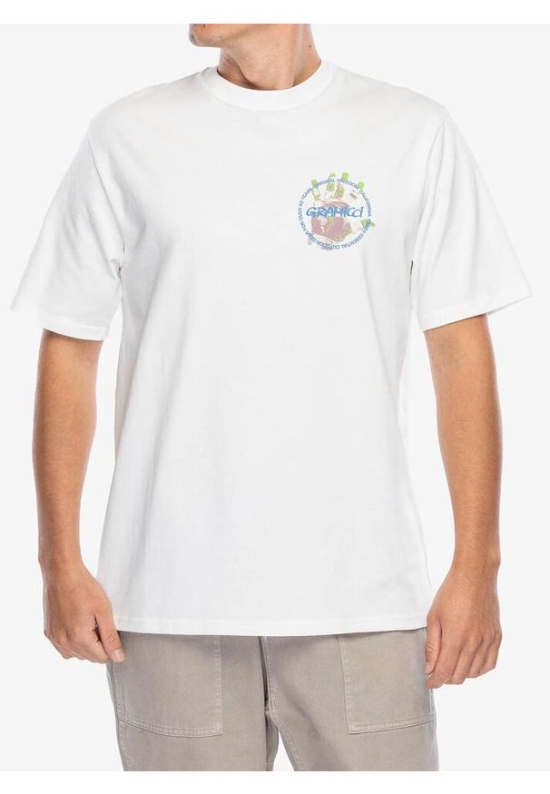 Koszulka bawełniana Gramicci Climbers Hand Tee. Kolor: biały. Materiał: bawełna