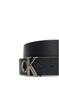 Calvin Klein Pasek Męski Monogram Buckle 35Mm Adj/Rev LV04D7017G Czarny. Kolor: czarny. Materiał: skóra