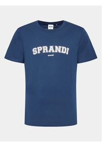 Sprandi T-Shirt SP3-TSM013 Granatowy Regular Fit. Kolor: niebieski. Materiał: bawełna