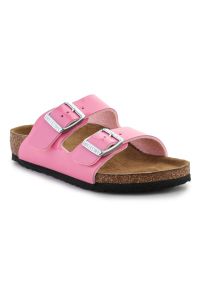 Klapki Birkenstock Arizona Bs 1027133 różowe. Okazja: na co dzień, na uczelnię, na spacer. Kolor: różowy. Materiał: materiał. Wzór: paski. Styl: casual #1