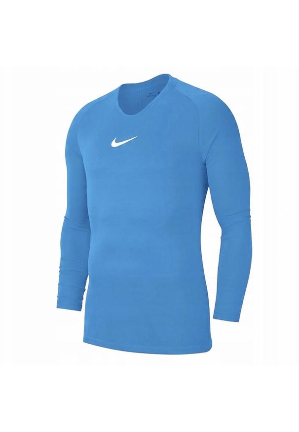 Nike - Bluza Męska Park DriFIT Base Layer Top. Kolor: niebieski. Sport: turystyka piesza