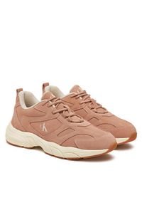 Calvin Klein Jeans Sneakersy Retro Tennis Low Mg Mix Media Wn YW0YW01639 Różowy. Kolor: różowy. Materiał: zamsz, skóra #6