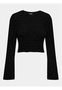 only - ONLY Sweter Emina 15309502 Czarny Regular Fit. Kolor: czarny. Materiał: syntetyk #4