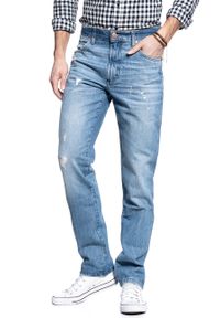 Wrangler - WRANGLER SPODNIE MĘSKIE GREENSBORO FADED BLUE W15QY1306 #6