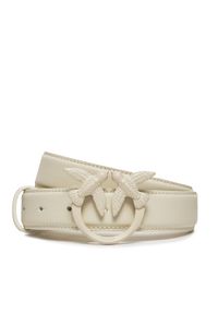 Pinko Pasek Damski Love Berry H3 Belt. PE 24 PLT01 100125 A1K2 Biały. Kolor: biały. Materiał: skóra