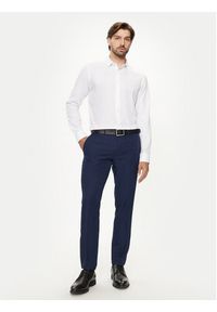 Jack & Jones - Jack&Jones Koszula Joe 12260426 Biały Slim Fit. Kolor: biały. Materiał: bawełna