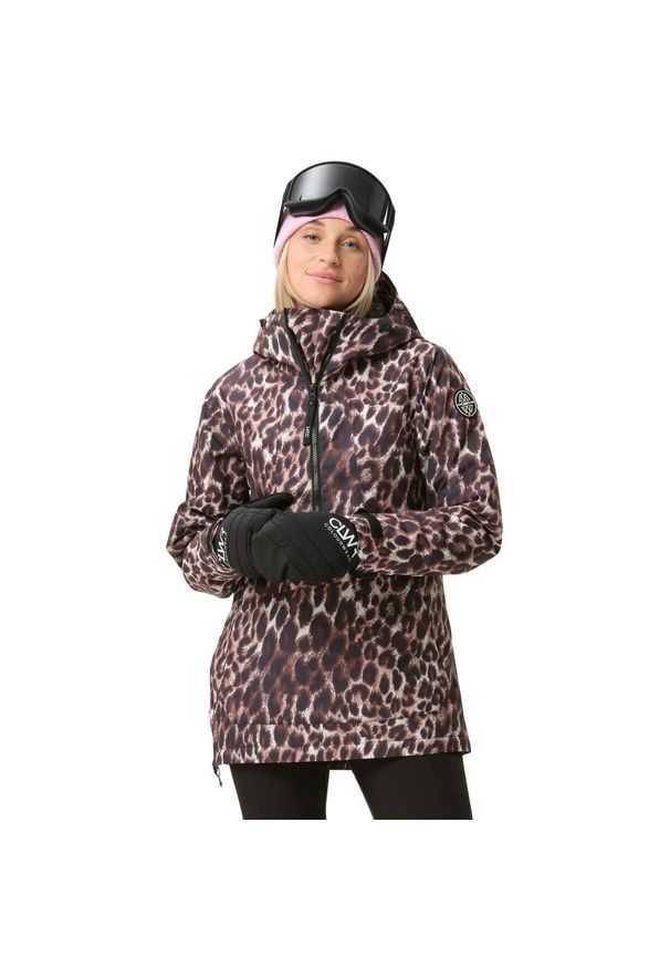 Damska kurtka narciarska Colourwear W Homage Anorak 2.0. Kolor: brązowy. Sezon: zima. Sport: narciarstwo