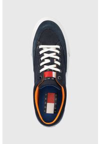 Tommy Jeans tenisówki męskie kolor granatowy. Nosek buta: okrągły. Zapięcie: sznurówki. Kolor: niebieski. Materiał: guma #3