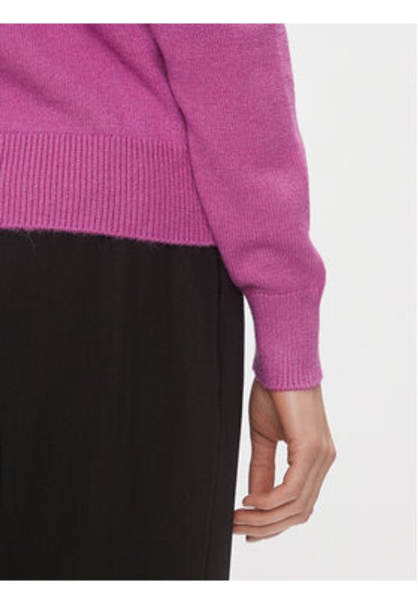 Vila Sweter Ril 14092042 Fioletowy Regular Fit. Kolor: fioletowy. Materiał: wiskoza