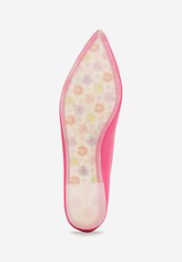 Born2be - Fuksjowe Eleganckie Eleganckie Balerinki z Noskiem w Szpic Abssis. Okazja: na co dzień. Kolor: różowy. Materiał: jeans. Styl: elegancki #9