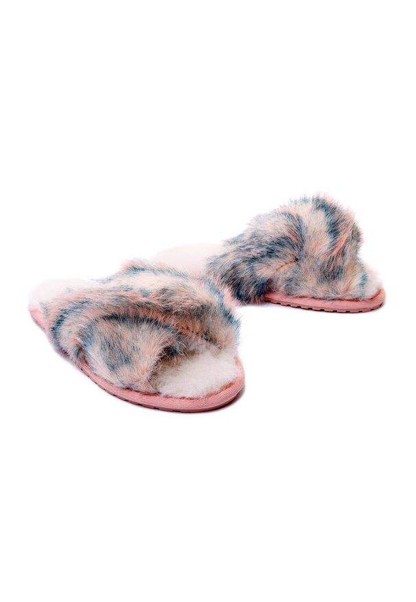 EMU Australia - EMU AUSTRALIA W12378 MAYBERRY LAVA pink, kapcie/klapki damskie. Kolor: wielokolorowy. Materiał: skóra, wełna