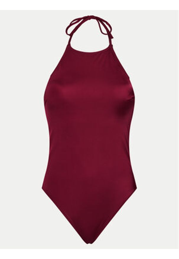 Calvin Klein Swimwear Strój kąpielowy KW0KW02733 Bordowy. Kolor: czerwony. Materiał: syntetyk