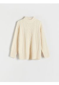 Reserved - Sweter z wełną - złamana biel. Materiał: wełna #1
