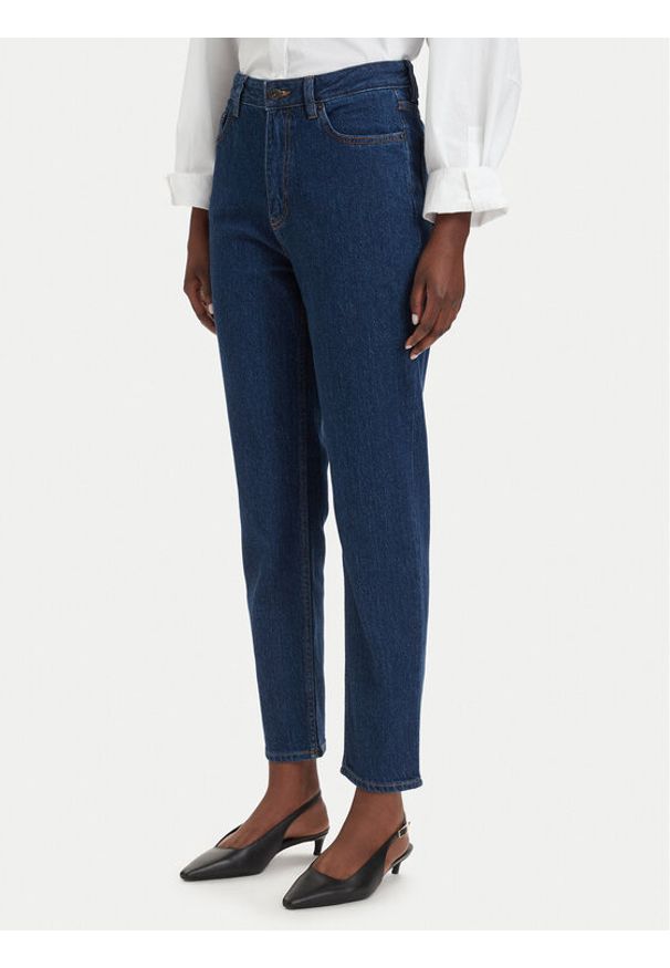 Hugo - HUGO Jeansy Noe_B 50547418 Granatowy Mom Fit. Kolor: niebieski
