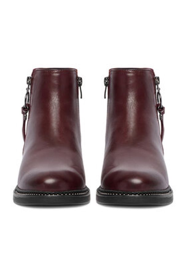 Lasocki Botki CEO-RST-56007-13 Bordowy. Kolor: czerwony. Materiał: skóra