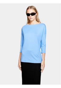 Sisley Bluzka 3QU4L12EE Niebieski Regular Fit. Kolor: niebieski. Materiał: bawełna #1