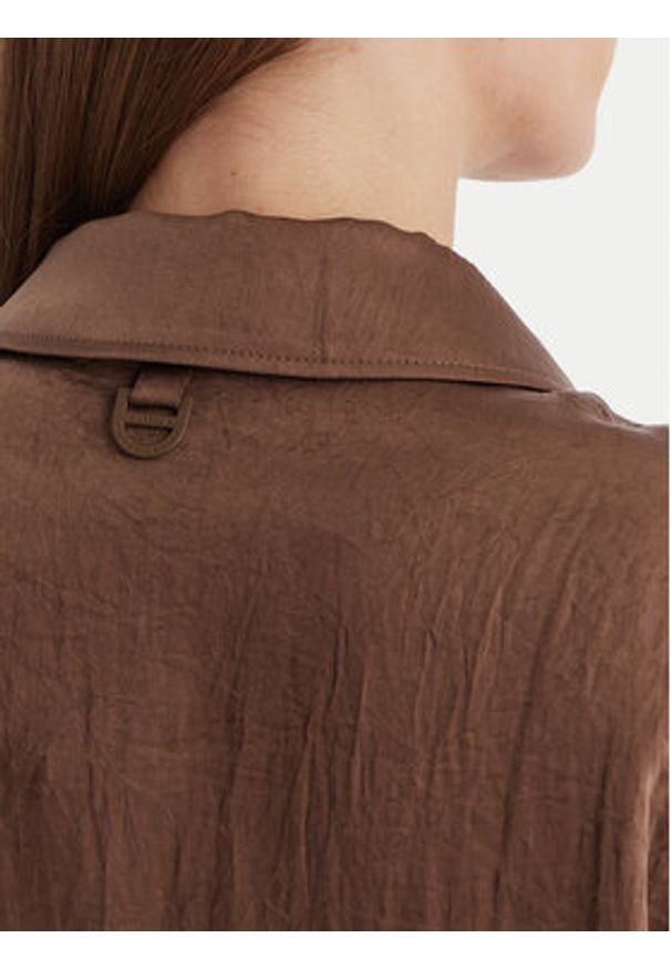 Marella Koszula Albatro 2613041045 Brązowy Regular Fit. Kolor: brązowy. Materiał: acetat