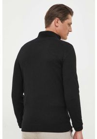 Calvin Klein sweter wełniany męski kolor czarny lekki z golferm. Typ kołnierza: golf. Kolor: czarny. Materiał: wełna. Długość rękawa: długi rękaw. Długość: krótkie #4