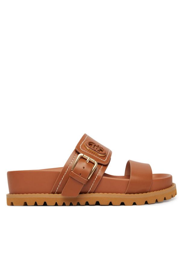 Liu Jo Klapki Livia 02 SA6109 P0102 Brązowy. Kolor: brązowy. Materiał: skóra