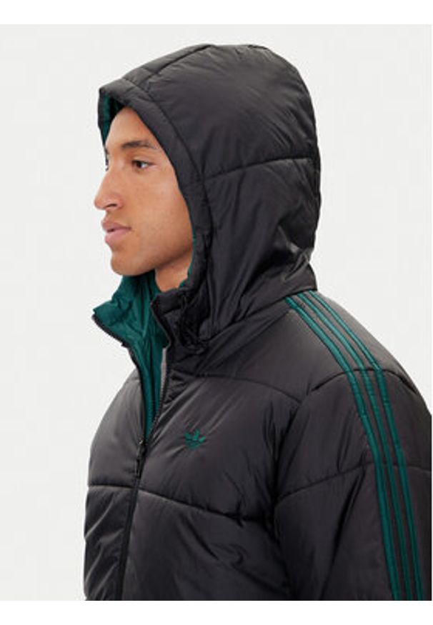 Adidas - adidas Kurtka zimowa adicolor Reversible JX6447 Czarny Regular Fit. Kolor: czarny. Materiał: syntetyk. Sezon: zima