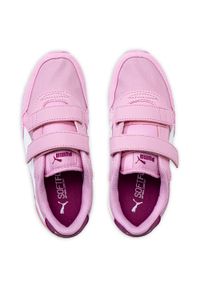 Sneakersy dziecięce różowa Puma ST Runner V3 NL V Ps. Okazja: na uczelnię. Kolor: różowy. Materiał: skóra ekologiczna, guma. Szerokość cholewki: normalna. Wzór: aplikacja #3
