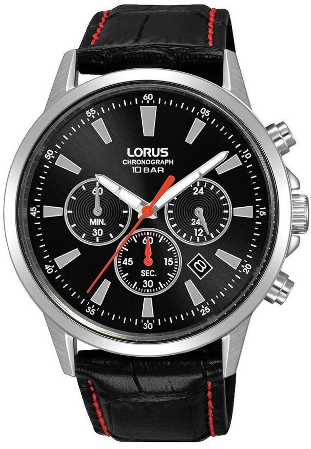 Zegarek Lorus Zegarek Lorus chronograf męski RT315LX9 czarny 43 mm .. Kolor: czarny