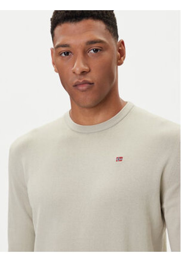 Napapijri Sweter Droz NP0A4I2G Szary Regular Fit. Kolor: szary. Materiał: bawełna