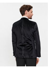 Karl Lagerfeld - KARL LAGERFELD Marynarka 155270 541009 Czarny Slim Fit. Typ kołnierza: dekolt w karo. Kolor: czarny. Materiał: syntetyk #4