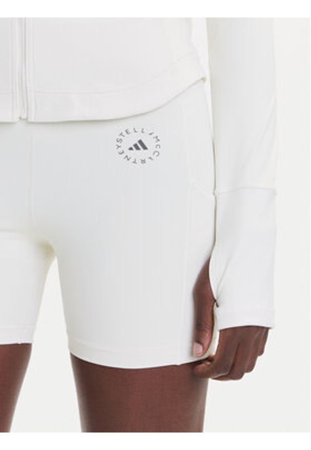 Adidas by Stella McCartney - adidas by Stella McCartney Koszulka techniczna Training Midlayer JM1397 Beżowy Slim Fit. Kolor: beżowy. Materiał: syntetyk