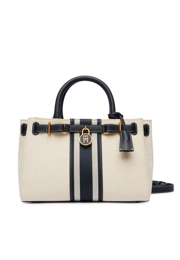TOMMY HILFIGER - Tommy Hilfiger Torebka American Icon Mini Tote Canvas AW0AW18543 Kolorowy. Wzór: kolorowy