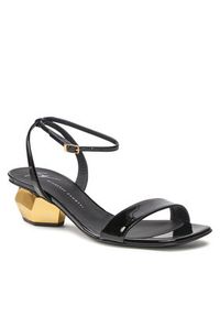 Giuseppe Zanotti - GIUSEPPE ZANOTTI Sandały E200103 001 Czarny. Kolor: czarny. Materiał: skóra, lakier #3