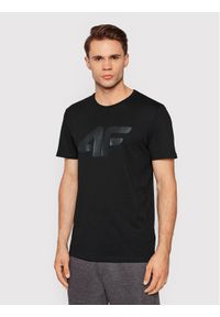4f - 4F T-Shirt NOSH4-TSM353 Czarny Regular Fit. Kolor: czarny. Materiał: bawełna
